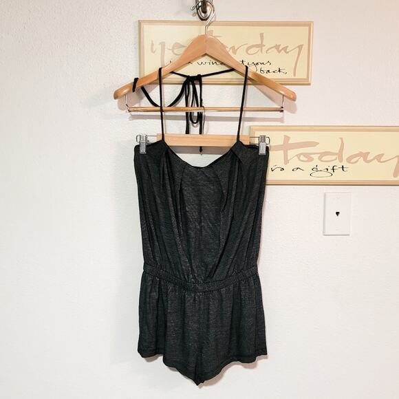FREE with bundle! Eyeshadow halter tie elastic waist gathered bodice romper - Picture 7 of 7